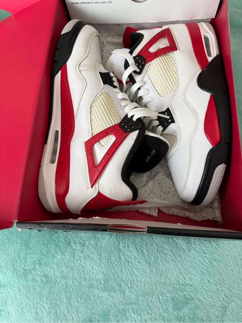 Nike Air Jordan 4 Retro 'Red Cement' sneakers in Men's size 11
